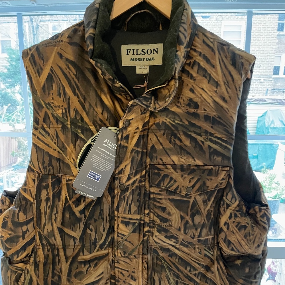 Filson Mossy Oak Camo Puffer Vest